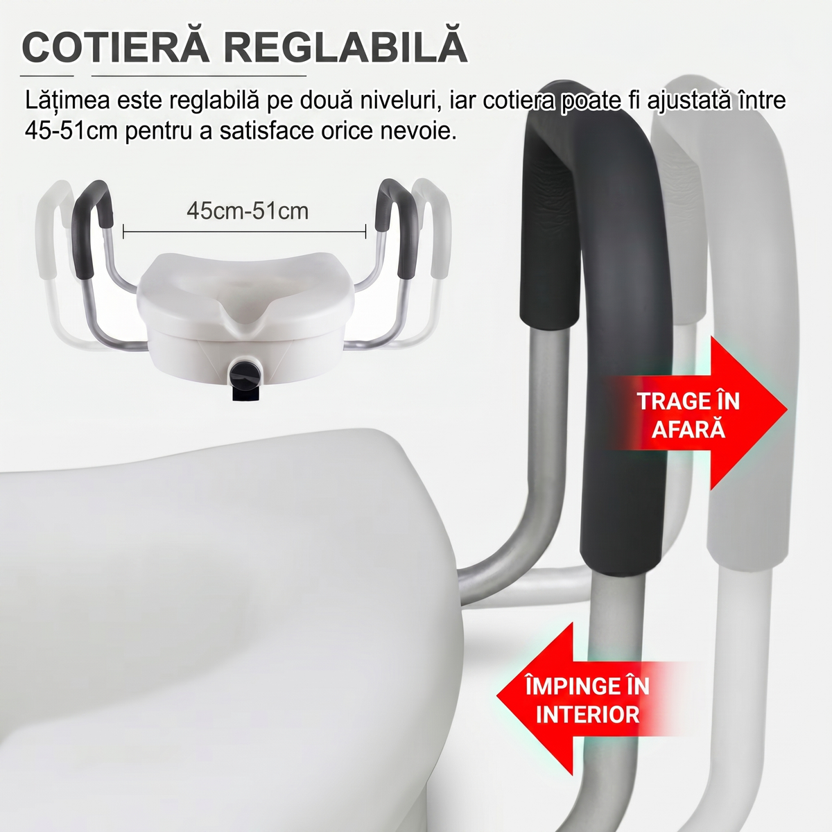 Înălțător pentru Toaletă cu Brațe