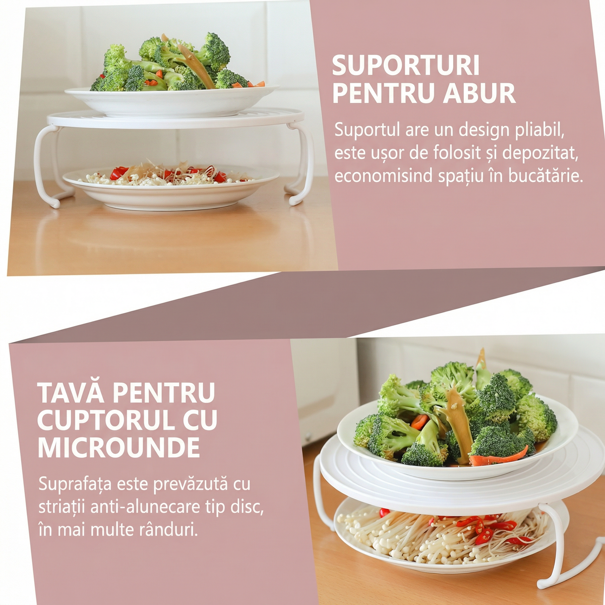 Raft Rotund 3 în 1 pentru Cuptorul cu Microunde