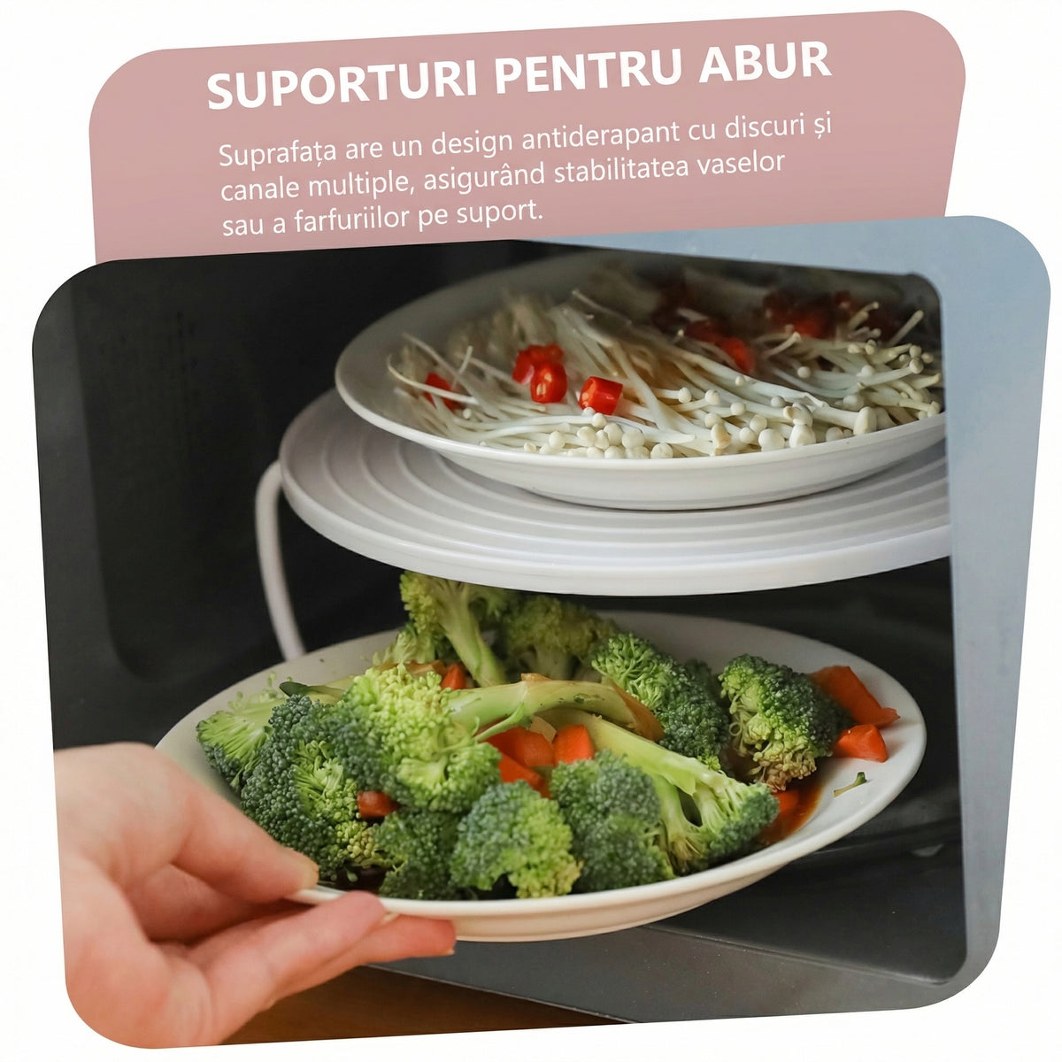 Raft Rotund 3 în 1 pentru Cuptorul cu Microunde