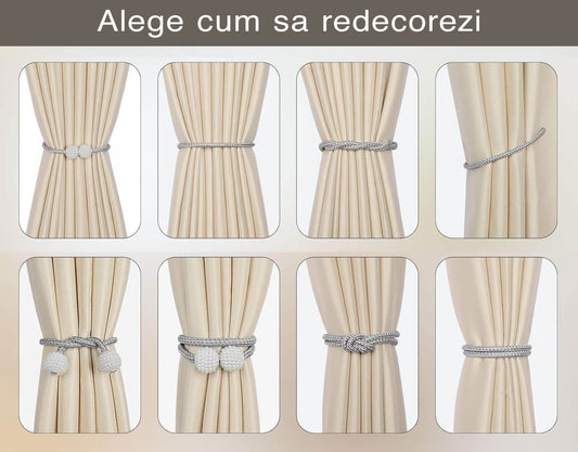 OFERTĂ 4+4 GRATUIT: Șnururi Magnetice pentru Perdele si Draperii