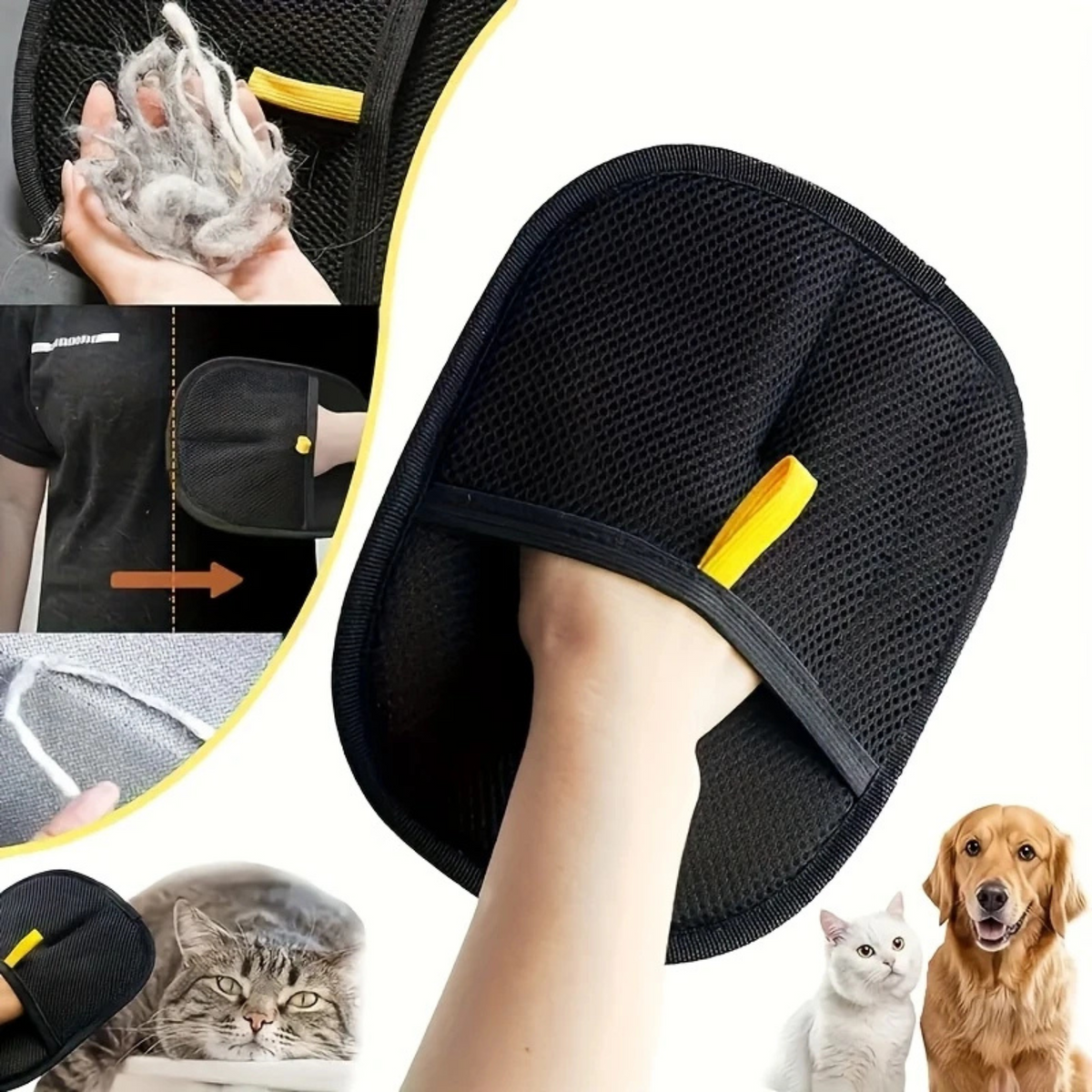 Mănusa Magică™ – Îndepărtează părul de animale de pe orice suprafată