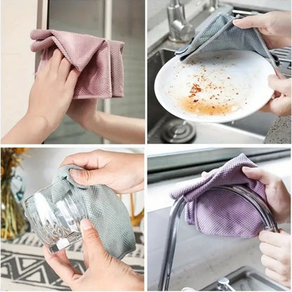 Set 10 lavete microfibra pentru curatare