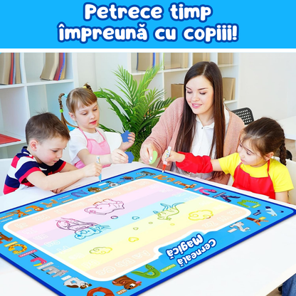 Covoraș Magic™ – Set pentru Desen Fără Murdărie cu Apă + 3 Markere Cadou