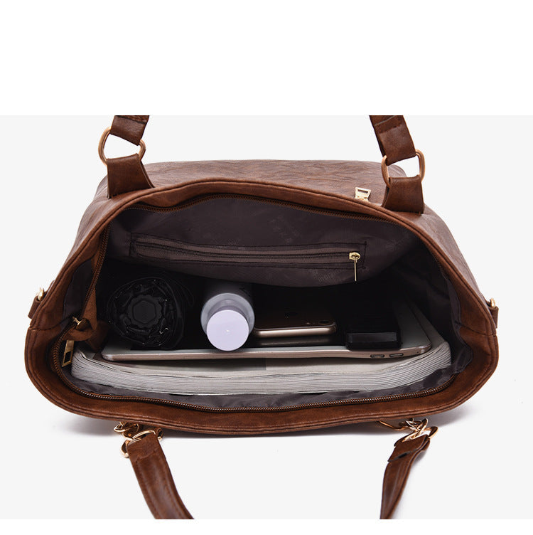 Set 6 Genti din Piele Ecologica, Model Texturat, Rosu