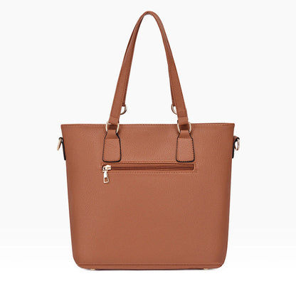 Set 6 Genti din Piele Ecologica, Model Granulat, Cognac