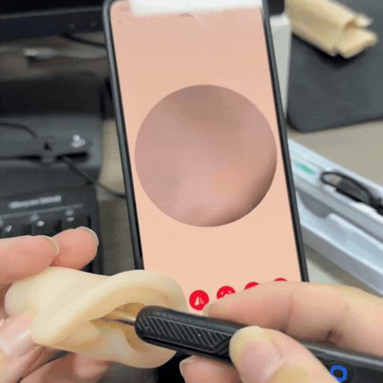 Kit de Îndepărtare Ceară de Urechi fără Fir cu 7 Piese, Cameră și Lumină, 6 Vârfuri, pentru iOS și Android