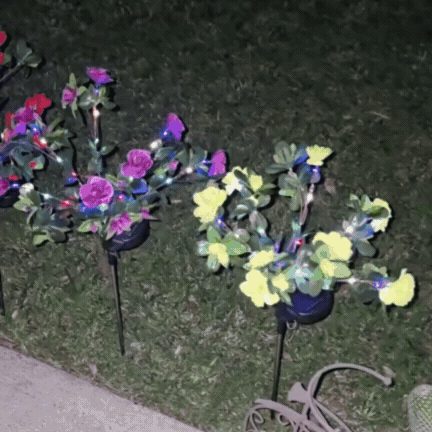Set de Felinare Decorative pentru Grădină Tip Floare