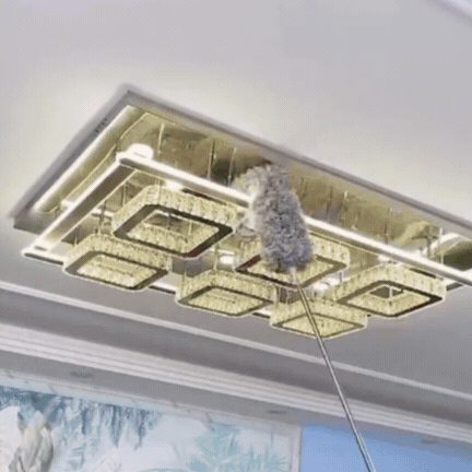 Perie Telescopică Retractabilă cu Cap Flexibil și Tijă Extensibilă
