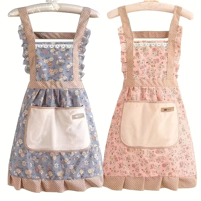 Sort floral cu dantela, Albastru