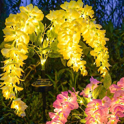 Set 2 Lămpi Solare LED Decorative Tip Flori Căzătoare