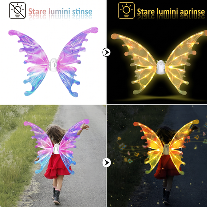 Aripi de Fluture cu LED-uri Colorate pentru Copii