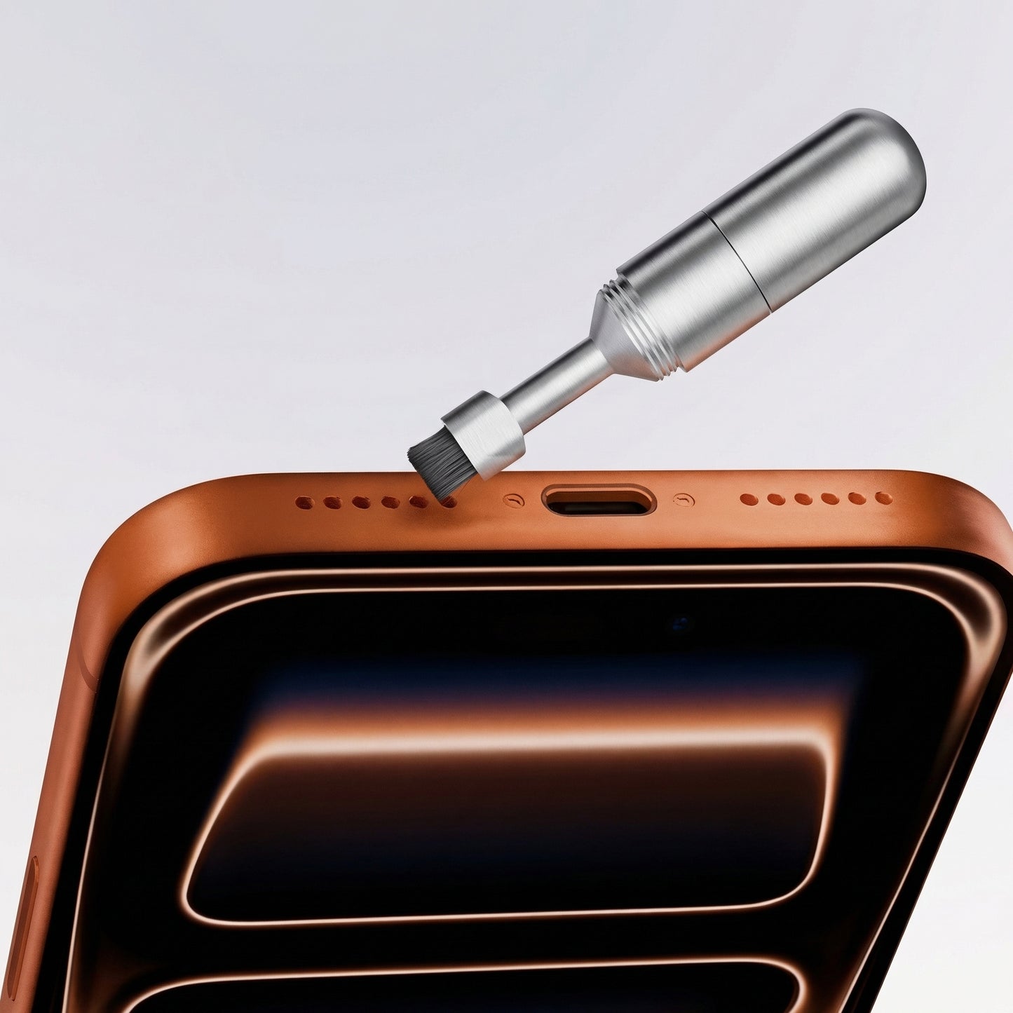 Breloc 2-în-1 cu Ac Extractor SIM și Perie de Curățare pentru Telefon