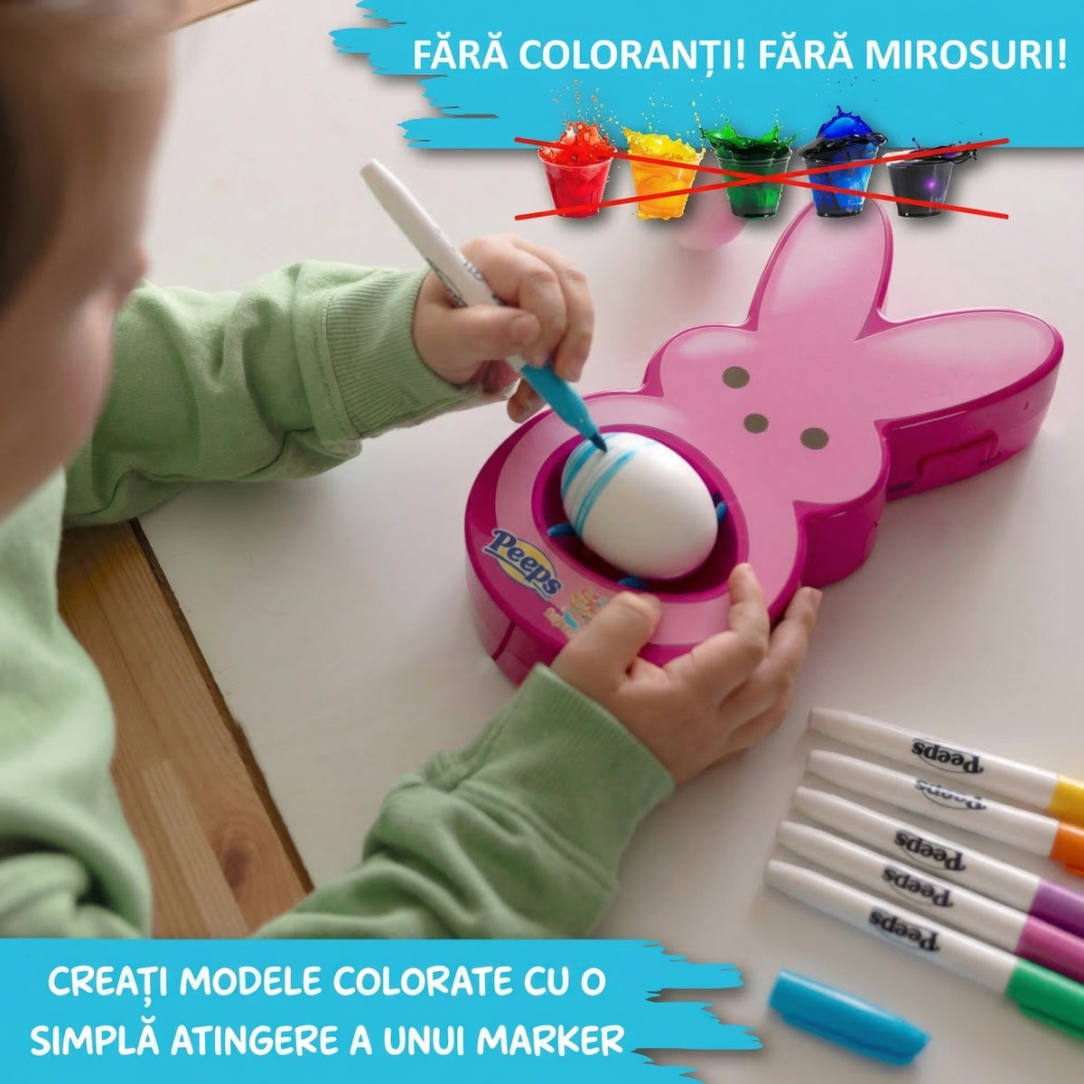 Kit Creativ Ouă Colorate — 6 Markere