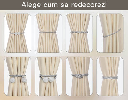 OFERTĂ 4+4 GRATUIT: Șnururi Magnetice pentru Perdele si Draperii