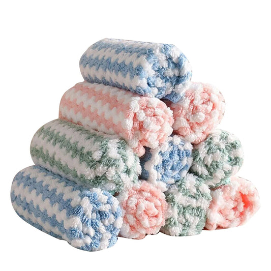 Set 10 lavete super absorbante pentru curatat - model valuri