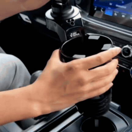 Suport Auto pentru Telefon cu Extensie pentru Suportul de Pahar – Rotire 360°, Multifuncțional