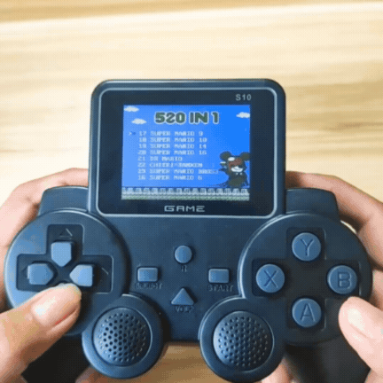 Consolă Portabilă Retro Cu 520 De Jocuri Clasice, Baterie Reîncărcabilă Și Cablu TV